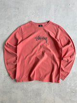Stussy Script Long Sleeve T Shirt (XS)