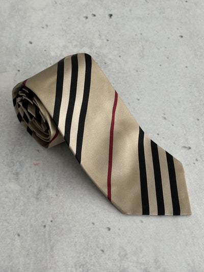 00's Burberry Nova Check Silk Tie (One Size)