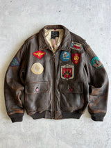 Vintage Avirex USA G-1 Leather Flight Jacket (L)