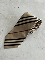 00's Burberry Nova Check Silk Tie (One Size)
