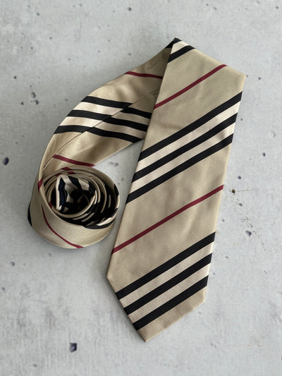 00's Burberry Nova Check Silk Tie (One Size)