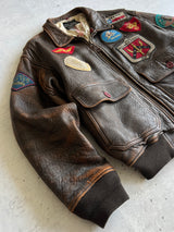 Vintage Avirex USA G-1 Leather Flight Jacket (L)
