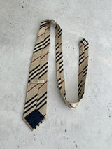 00's Burberry Nova Check Silk Tie (One Size)