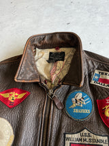 Vintage Avirex USA G-1 Leather Flight Jacket (L)