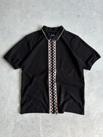 Stussy Julian Checked Full Zip Polo Shirt (M)