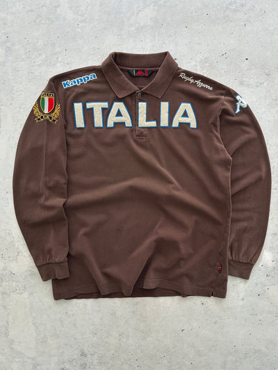 90's Kappa Italy Long Sleeve Polo Shirt (XL)