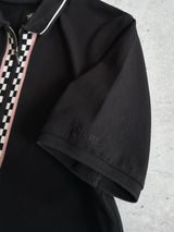 Stussy Julian Checked Full Zip Polo Shirt (M)