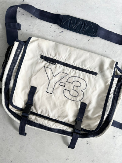 Y-3 Yohji Yamamoto Marine embroidered Messenger Bag (One Size)