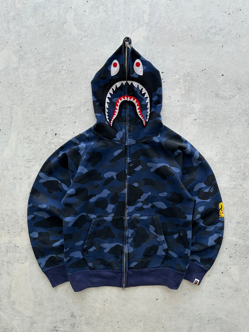 BAPE Camo PONR Shark Heavyweight Full Zip Hoodie (S)