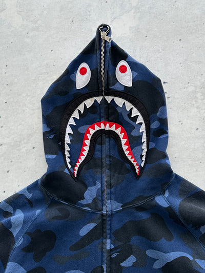 BAPE Camo PONR Shark Heavyweight Full Zip Hoodie (S)