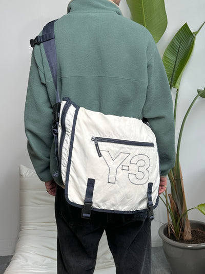 Y-3 Yohji Yamamoto Marine embroidered Messenger Bag (One Size)