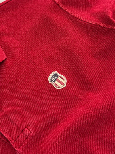 90's Ralph Lauren K-Swiss Flag Long Sleeve Polo Shirt (XL)