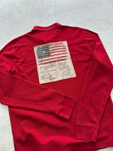 90's Ralph Lauren K-Swiss Flag Long Sleeve Polo Shirt (XL)