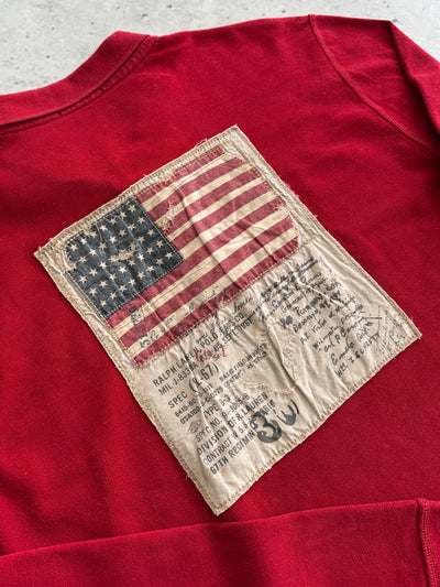 90's Ralph Lauren K-Swiss Flag Long Sleeve Polo Shirt (XL)