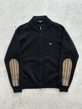 00's Burberry Nova Check Wool Zip Up Jumper (M)