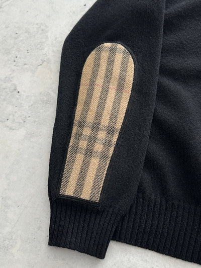 00's Burberry Nova Check Wool Zip Up Jumper (M)