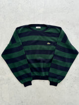 80's Chemise Lacoste Wool Knit Stripe Jumper (L)