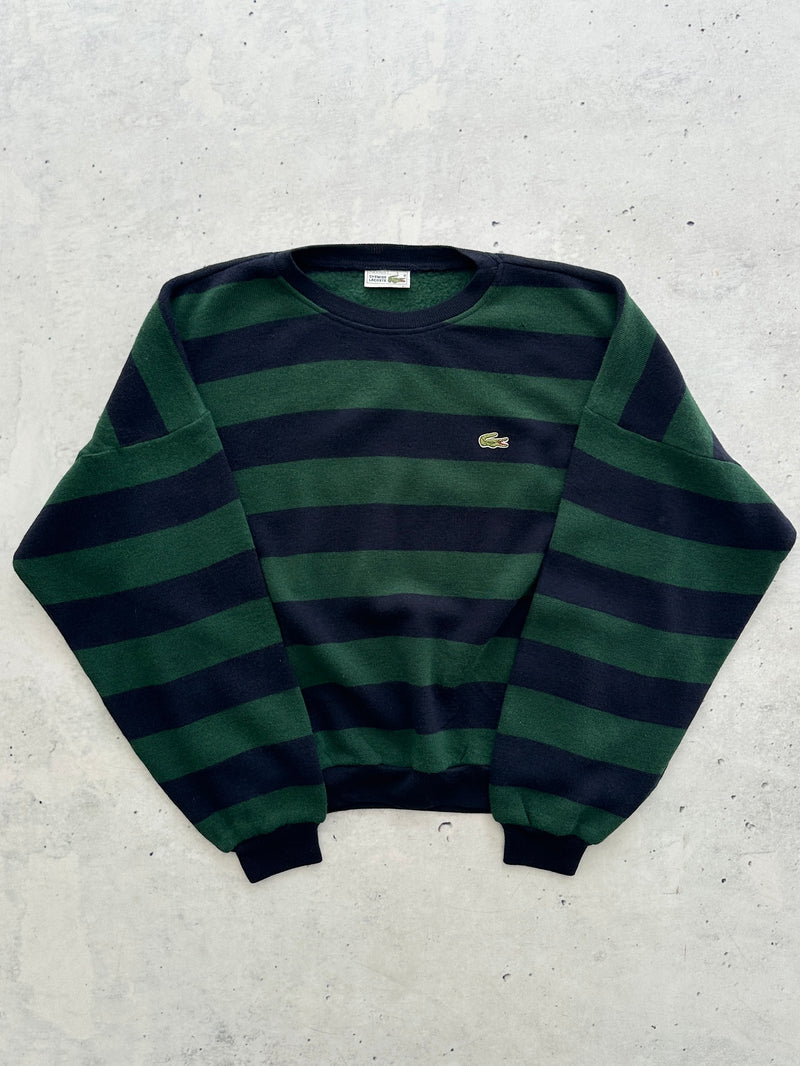80's Chemise Lacoste Wool Knit Stripe Jumper (L)