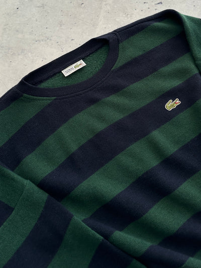 80's Chemise Lacoste Wool Knit Stripe Jumper (L)