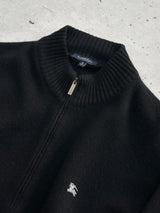 00's Burberry Nova Check Wool Zip Up Jumper (M)