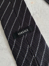 Vintage Versace Silk Spell Out Tie (One Size)