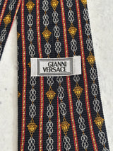 Vintage Gianni Versace Silk Patterned Tie (One Size)