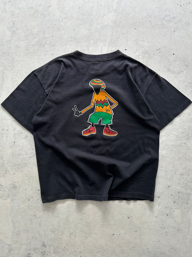 90's Stussy Rasta Man single stitch T Shirt (L)