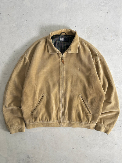 90's Ralph Lauren Corduroy Zip Up Harrington Jacket (L/XL)