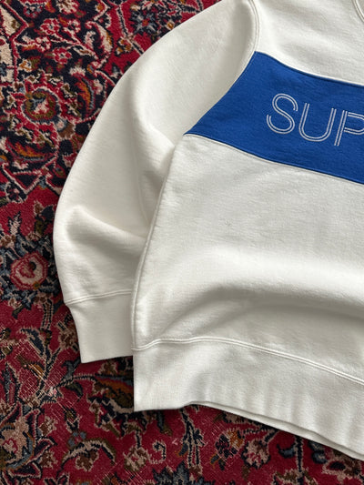 AW/17 Supreme Zig Zag Stitch Panel Heavyweight Sweatshirt (S)