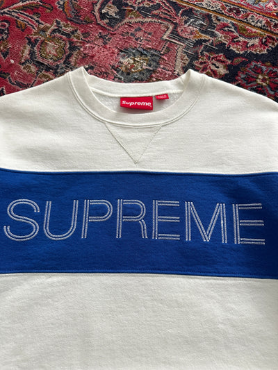 AW/17 Supreme Zig Zag Stitch Panel Heavyweight Sweatshirt (S)