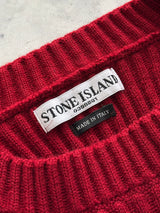 AW/04 Stone Island Patch Logo Chunky Wool Knit Jumper (M)