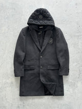 Gianfranco Ferré Wool Detachable Hooded Coat (M)