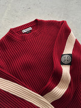 AW/04 Stone Island Patch Logo Chunky Wool Knit Jumper (M)