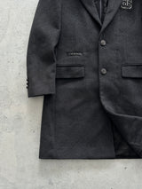 Gianfranco Ferré Wool Detachable Hooded Coat (M)