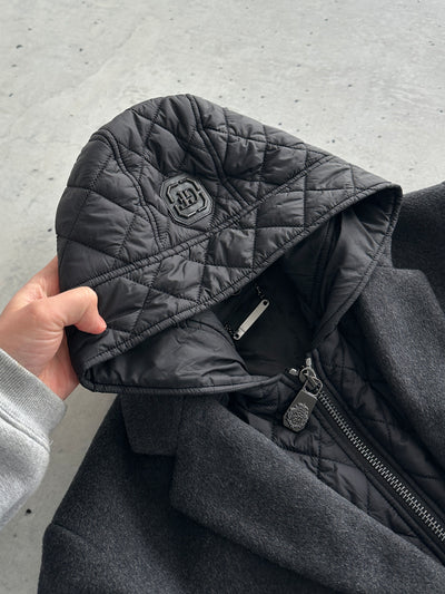 Gianfranco Ferré Wool Detachable Hooded Coat (M)