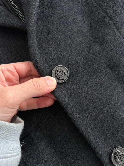 Gianfranco Ferré Wool Detachable Hooded Coat (M)