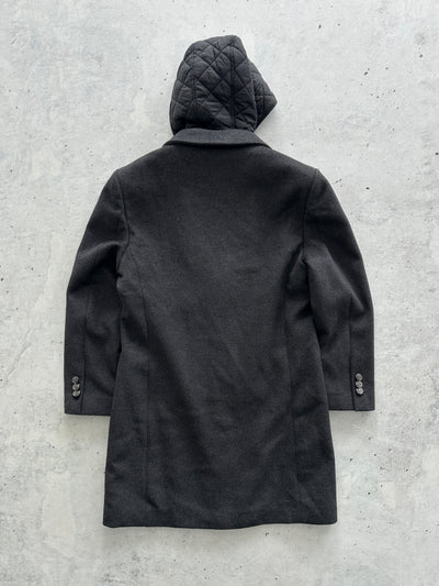 Gianfranco Ferré Wool Detachable Hooded Coat (M)