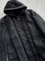 Gianfranco Ferré Wool Detachable Hooded Coat (M)
