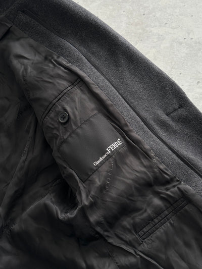 Gianfranco Ferré Wool Detachable Hooded Coat (M)