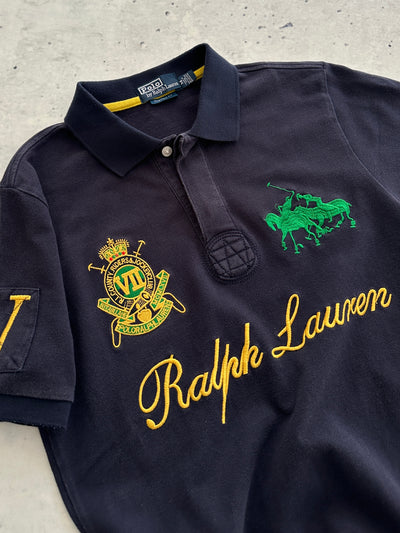 Ralph Big Logo Spell Out Polo Shirt (S)