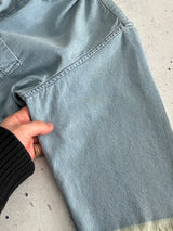 Balenciaga Raw Edge Spell Out Denim Shirt (L)