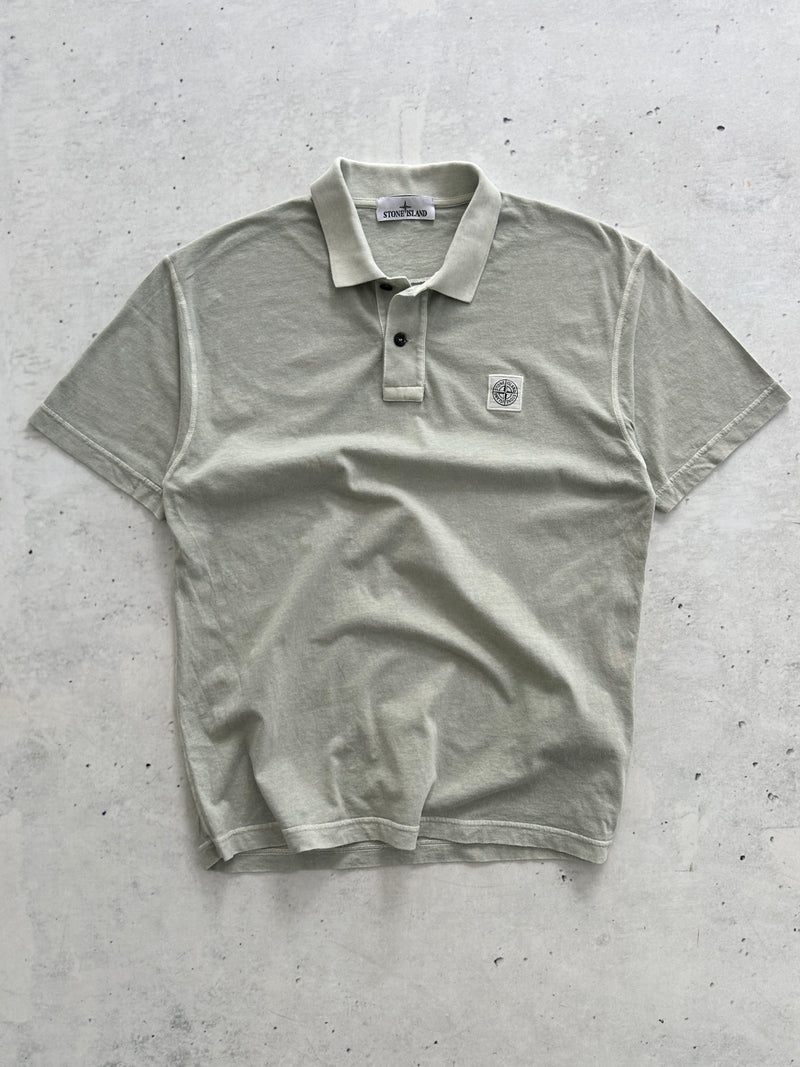 00's Stone Island Patch Logo Polo Shirt (M)