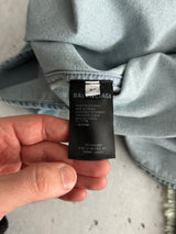 Balenciaga Raw Edge Spell Out Denim Shirt (L)