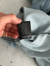 Balenciaga Raw Edge Spell Out Denim Shirt (L)