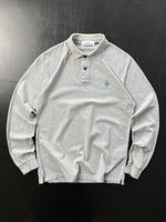 SS/17 Stone Island Patch Logo Long Sleeve Polo Shirt (L)