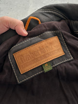 Vintage Timberland contrast stitch leather bomber jacket (M)
