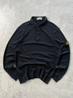 Stone Island Cotton Long Sleeve Polo Shirt (XXL)