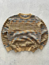 80's Chemise Lacoste patterned Crewneck Jumper (M)