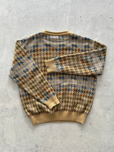 80's Chemise Lacoste patterned Crewneck Jumper (M)