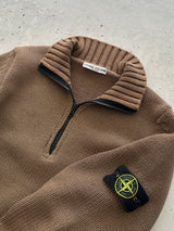 AW/06 Stone Island Chunky Knit 1/4 Zip Jumper (S)